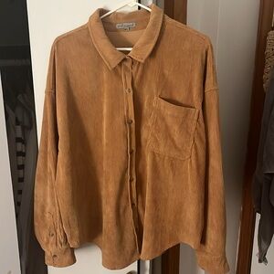 Camel Corduroy Button Down